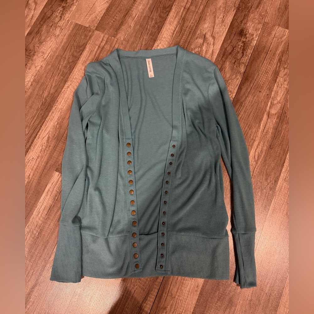 Zenana Outfitters Teal Knit cardigan